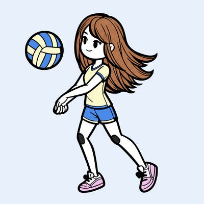 volleyball girl realistic