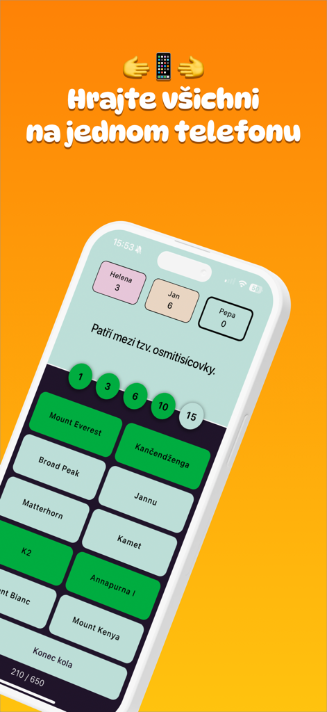 Chytrák - vědomostní kvíz - Multiplayer knowledge quiz game screen on a mobile phone