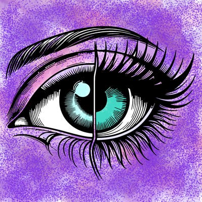 realistic eye split