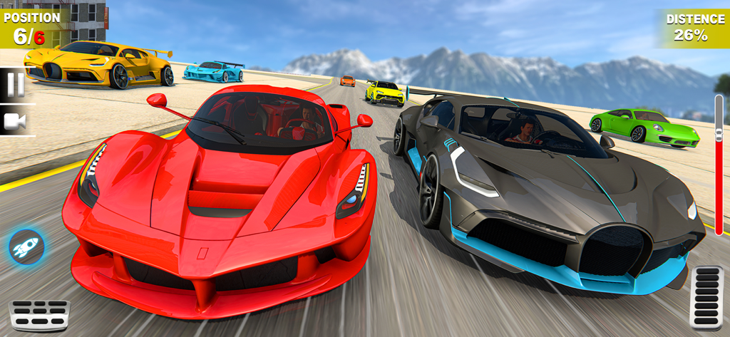 Car Race 3D Highway Racing - Carrera hiperrealista en 3D en carretera con superdeportivos personalizados y paisajes montañosos