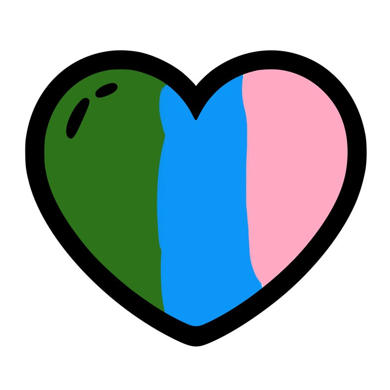 a blank heart