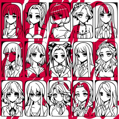 girls that look diffrent anime