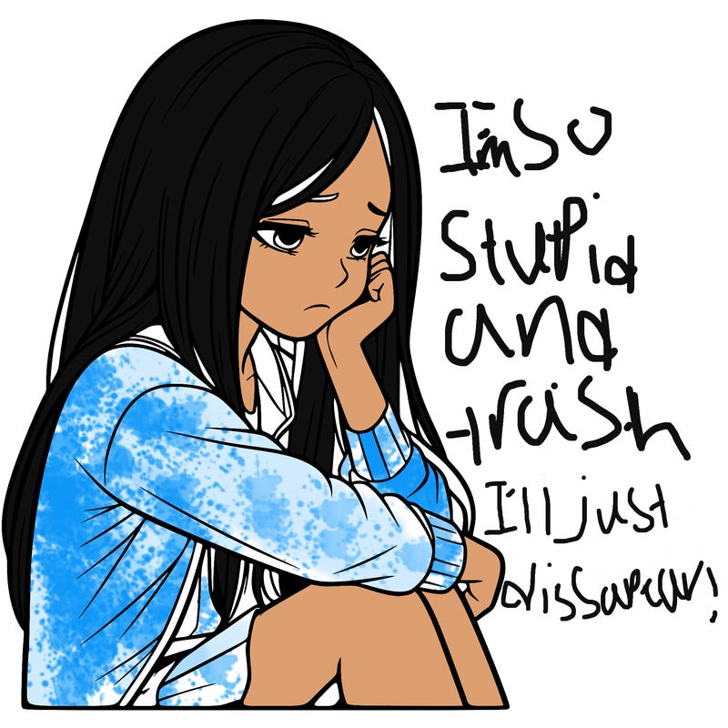 a realistic girl with depression