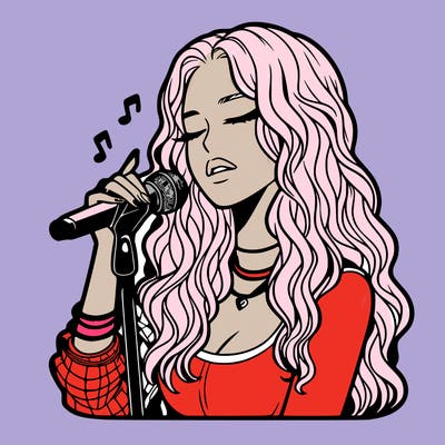 realistic female singer