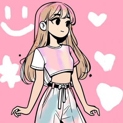 girl in a cute crop top