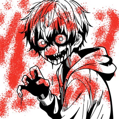 scary anime boy