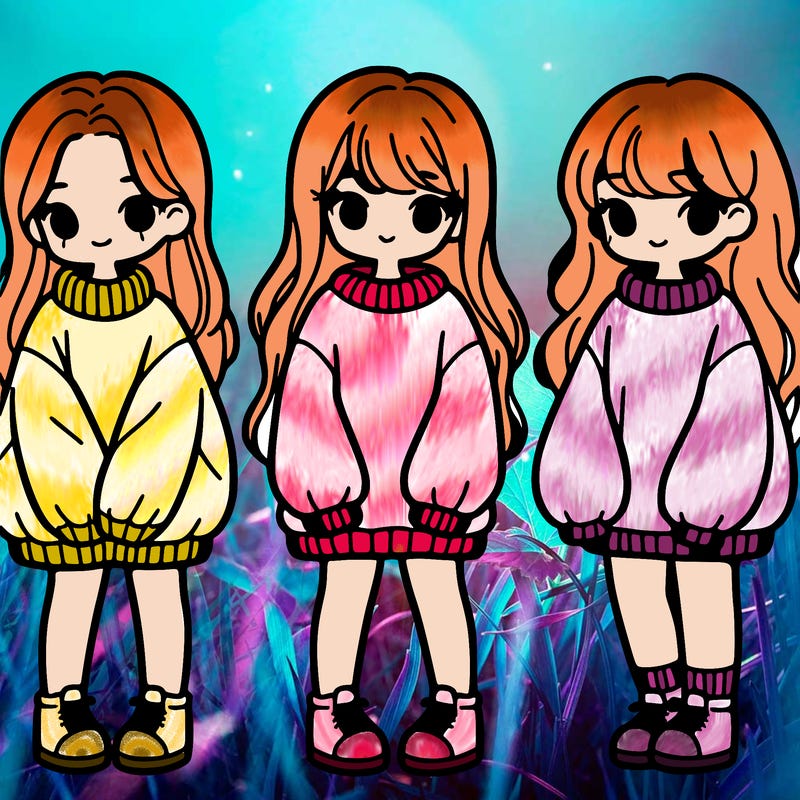 girls with oversized sweaters