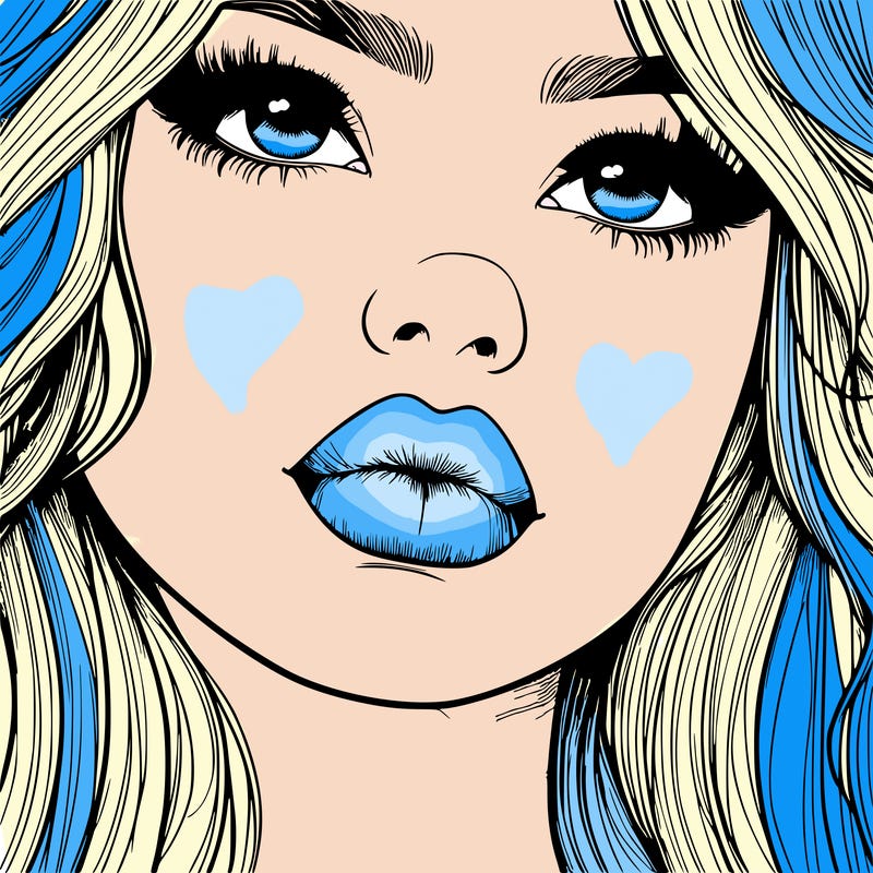 really realistic girl with lips