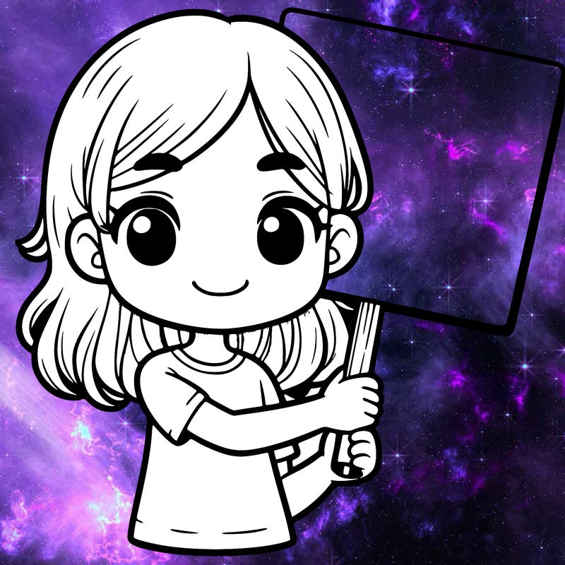 girl holding blank sign