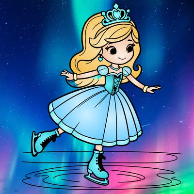 princess skating on ice