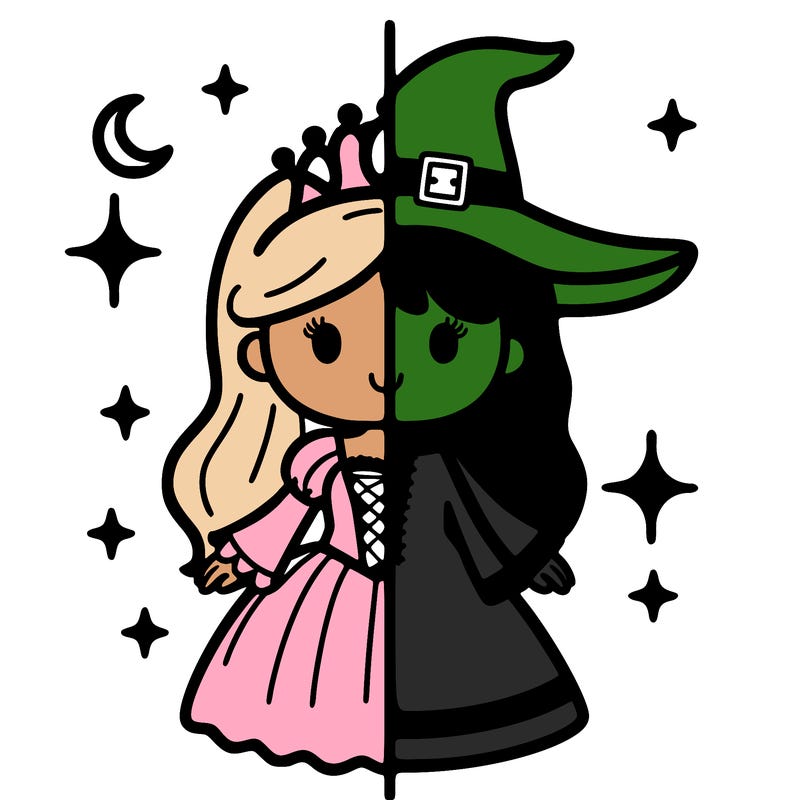 split princess and witch