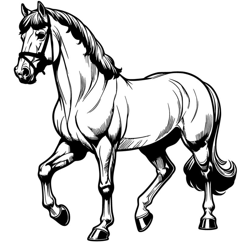 super realistic thoroughbred horse