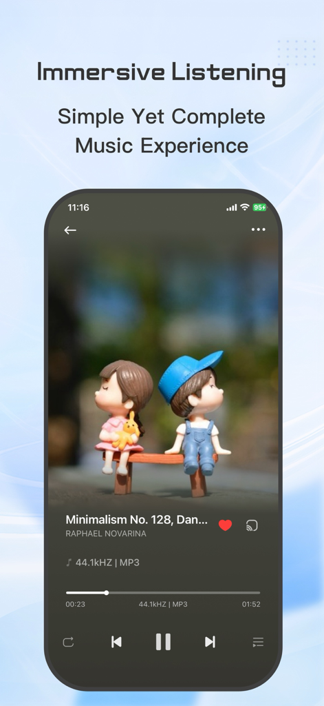 DS Cloud-Video Library&Player - DS Cloud app music player interface displaying track information and playback controls