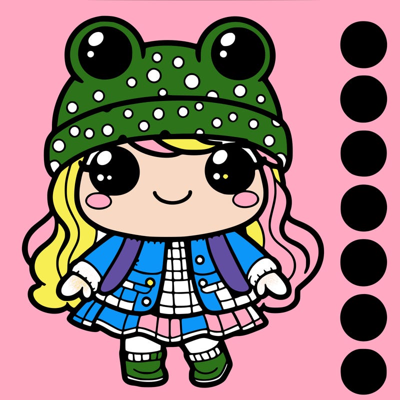 cute frog dressed girl