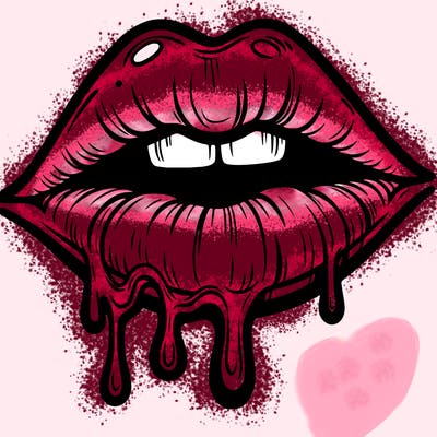 lips that look realistic and drip