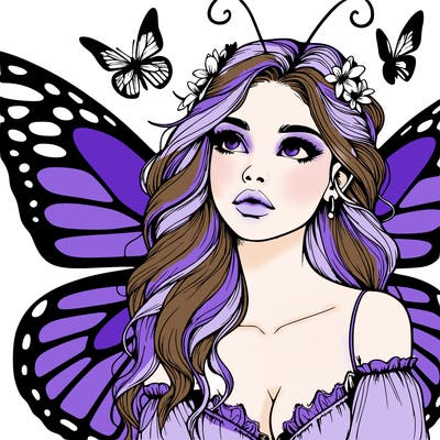 butterfly fairy realistic girl