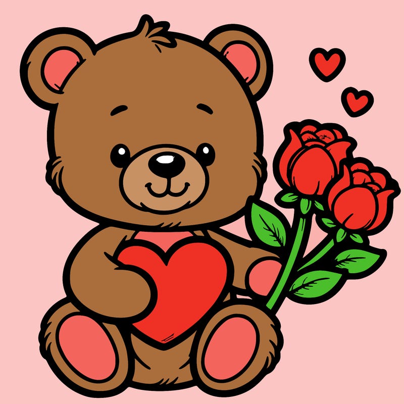 teddy bear a holding heart