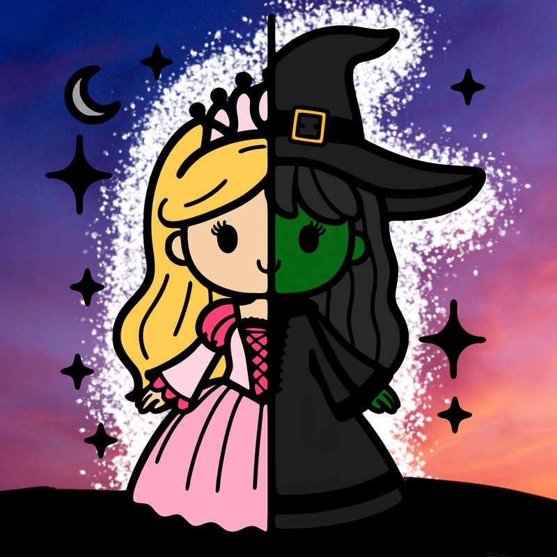 split princess and witch