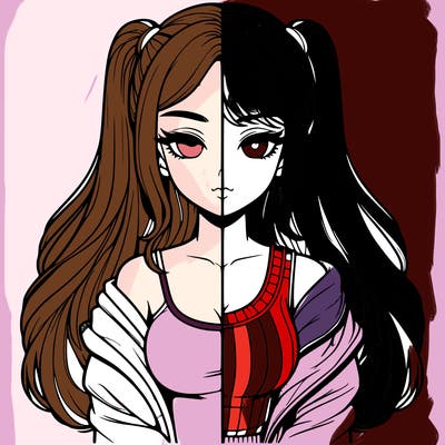 realistic girl split