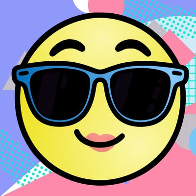 emoji with sunglasses