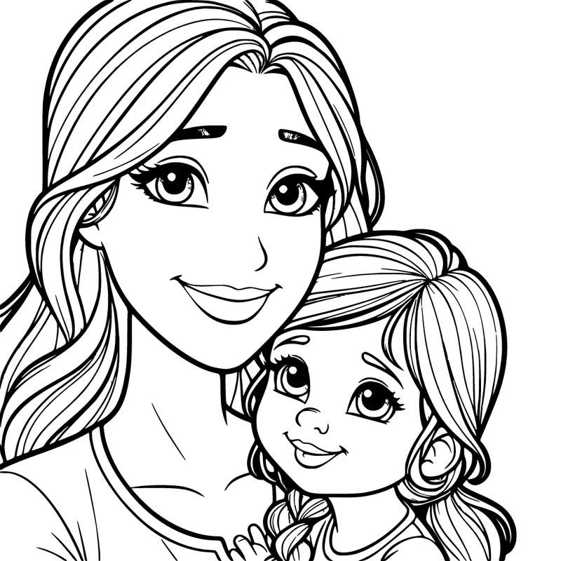 a mother with her daughter is realistic