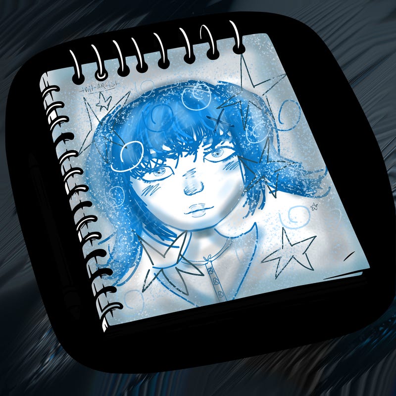 a blank sketch pad