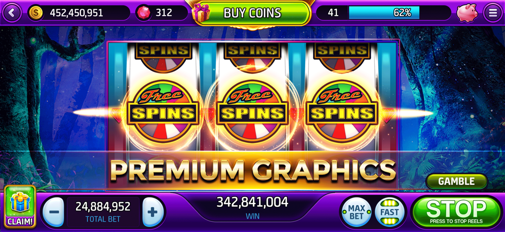 Vegas Classic Slots Casino 777 - Vegas Classic Slots gameplay screenshot showing three free spins symbols and high quality graphics.