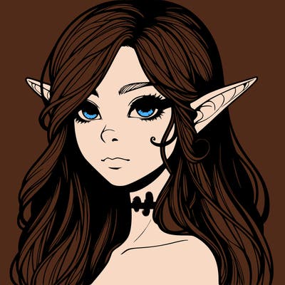 elf girl realistic dark fantasy
