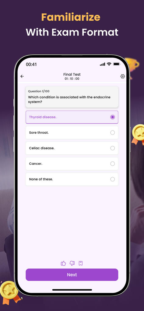 AP Psych Practice Test 2026 - Una pregunta de opción múltiple en la interfaz de la aplicación de examen de práctica de Psicología AP.
