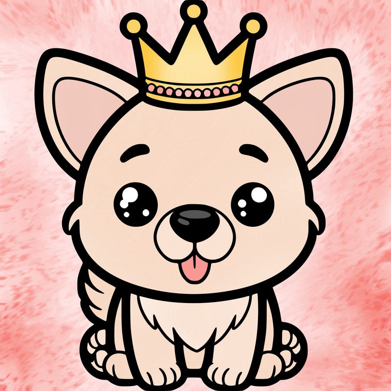 dog with a crown