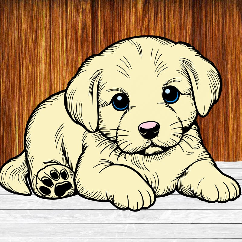 a cute realistic puppy