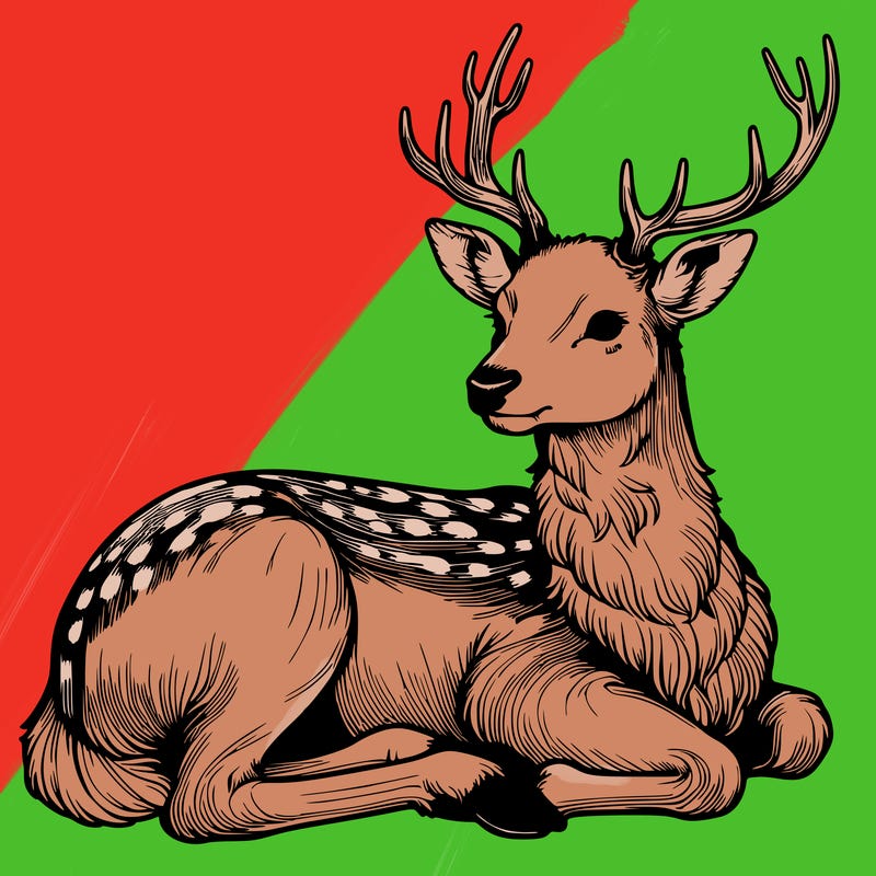 realistic deer with antlers