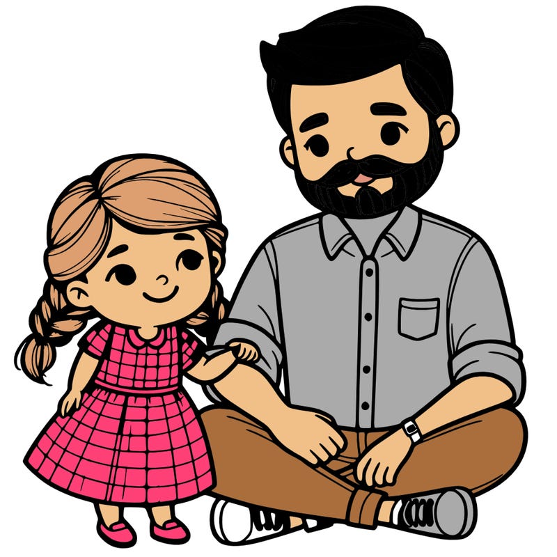 fathers day dad and daughter