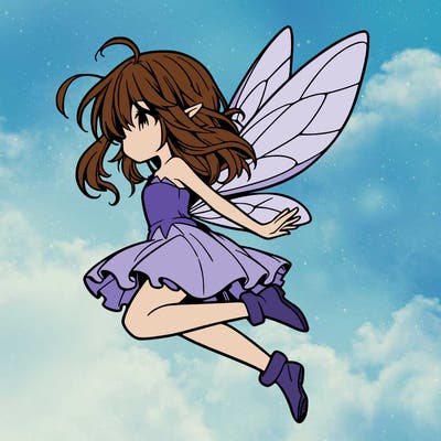 manga fairy flying