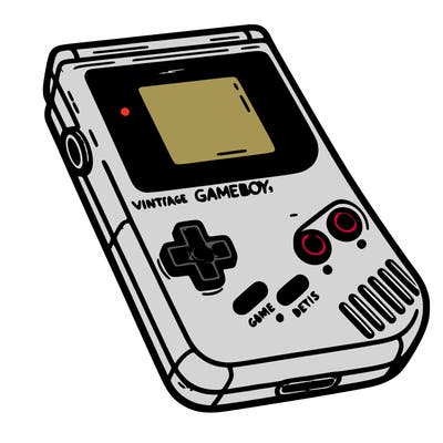 vintage 90s gameboy