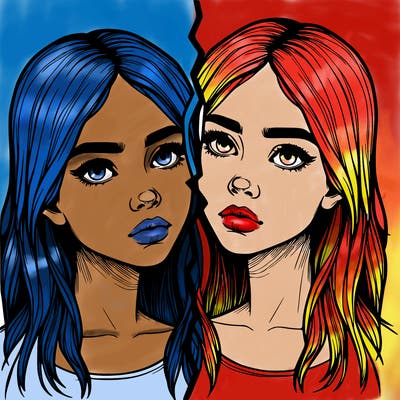 realistic girl split