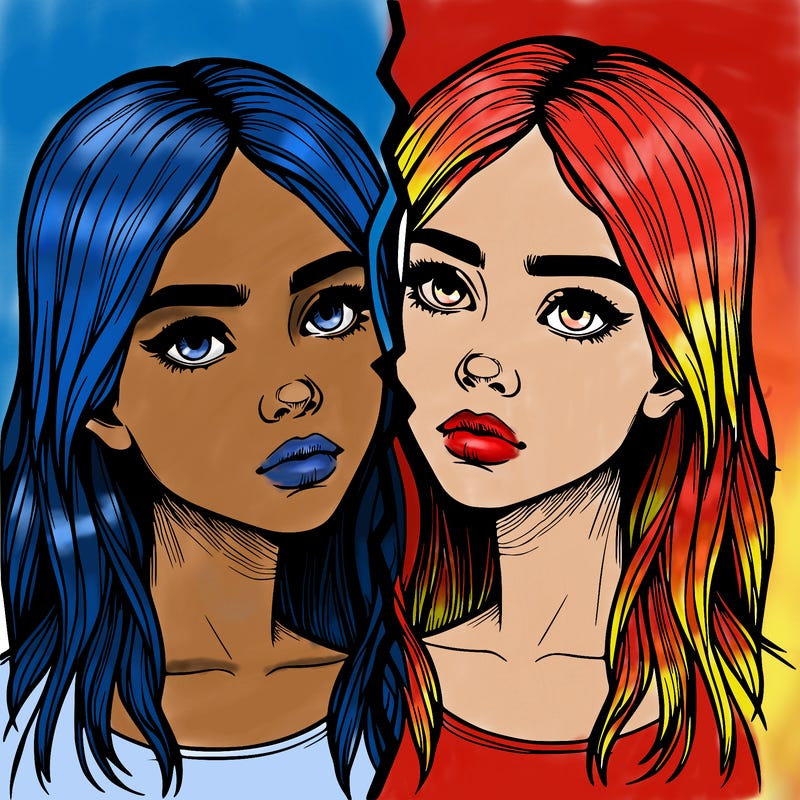 realistic girl split