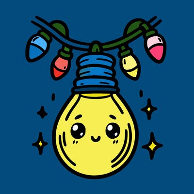 small bulb of a garland