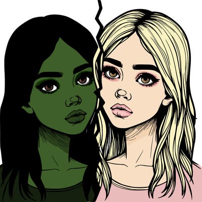 realistic girl split