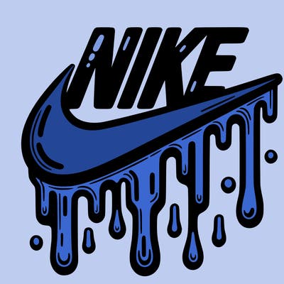 dripping nike logo