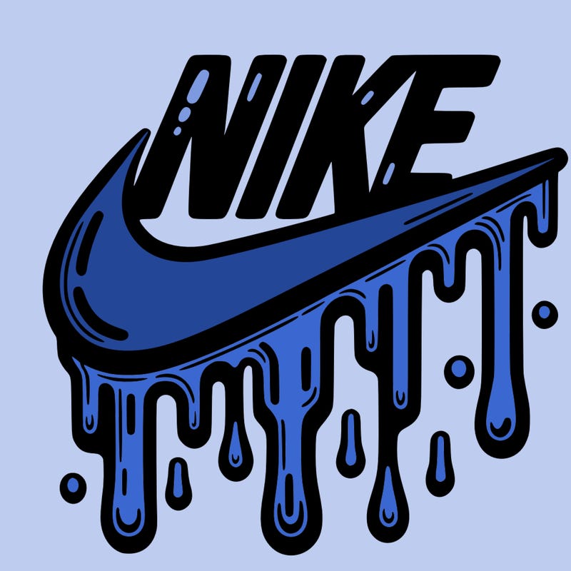 dripping nike logo