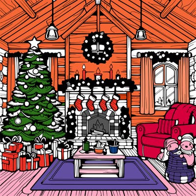 christmas house interior