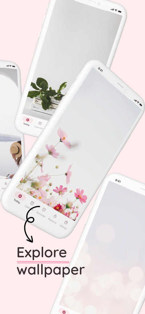 Life - Period Tracker Calendar - A collection of aesthetic and minimalist wallpaper options for customizing the Life Period Tracker app