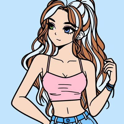 girl in crop top
