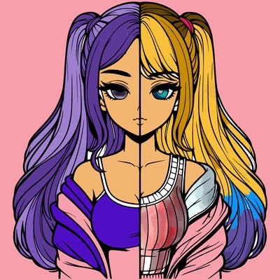 realistic girl split