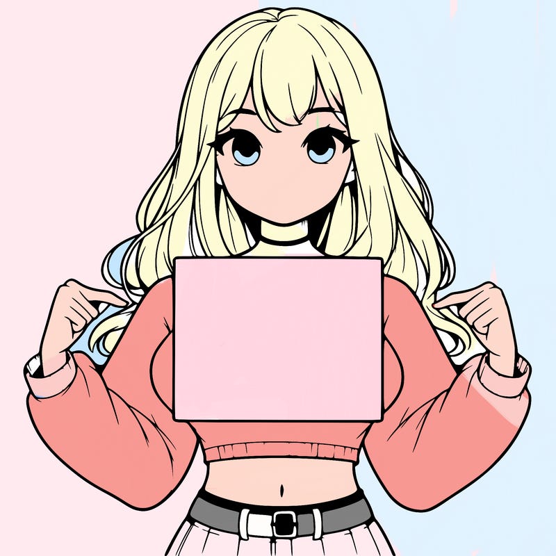 girl holding a blank sign in a long sleeve crop top