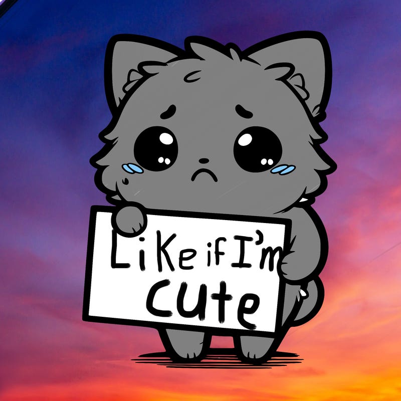 a really cute sad sad cat holding a blank sign