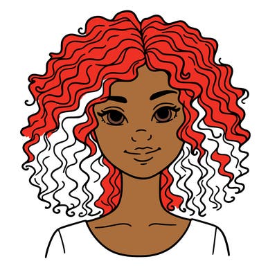 woman with curly hair