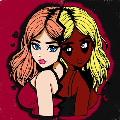 realistic girl split