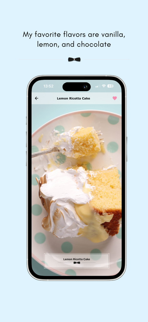 Lemon ricotta cake recipe in the Love Manuela app